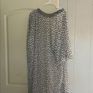 No Boundaries Black and White Striped and Polka Dot Top